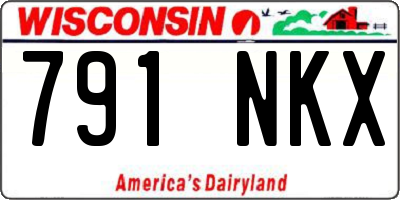 WI license plate 791NKX