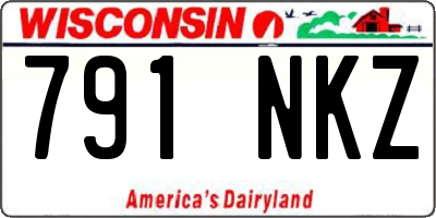 WI license plate 791NKZ