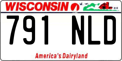 WI license plate 791NLD