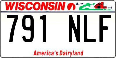 WI license plate 791NLF