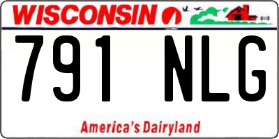WI license plate 791NLG