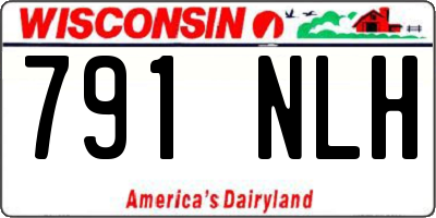 WI license plate 791NLH