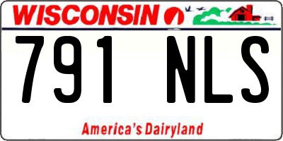 WI license plate 791NLS