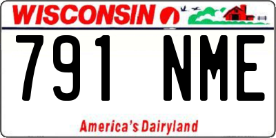 WI license plate 791NME