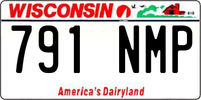 WI license plate 791NMP
