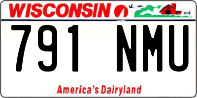 WI license plate 791NMU