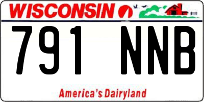 WI license plate 791NNB