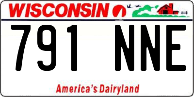 WI license plate 791NNE
