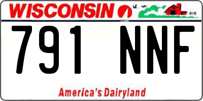 WI license plate 791NNF