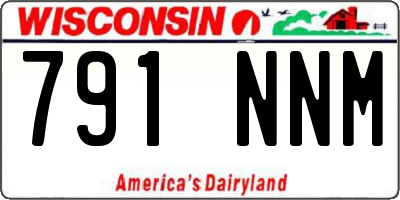 WI license plate 791NNM