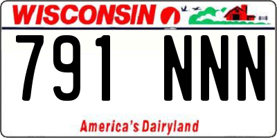 WI license plate 791NNN