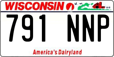 WI license plate 791NNP