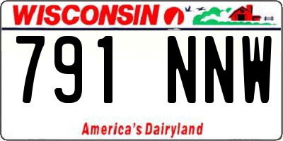 WI license plate 791NNW