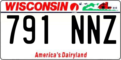 WI license plate 791NNZ