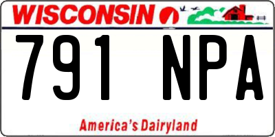 WI license plate 791NPA