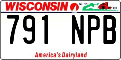 WI license plate 791NPB