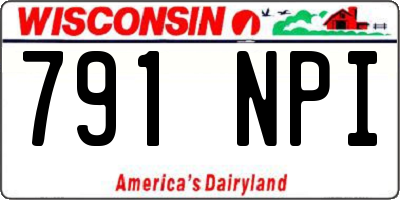 WI license plate 791NPI