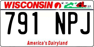 WI license plate 791NPJ