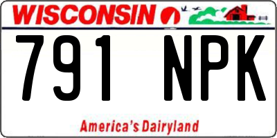 WI license plate 791NPK