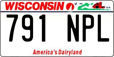 WI license plate 791NPL