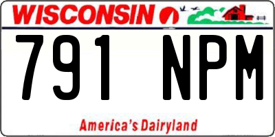 WI license plate 791NPM