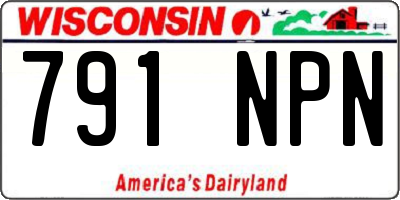 WI license plate 791NPN