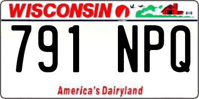 WI license plate 791NPQ