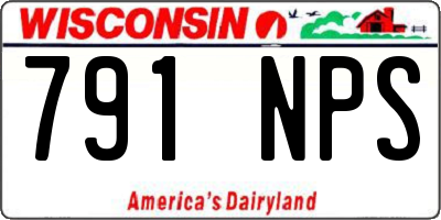WI license plate 791NPS