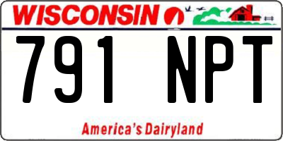 WI license plate 791NPT