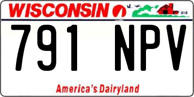 WI license plate 791NPV
