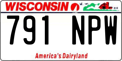 WI license plate 791NPW
