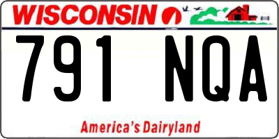 WI license plate 791NQA