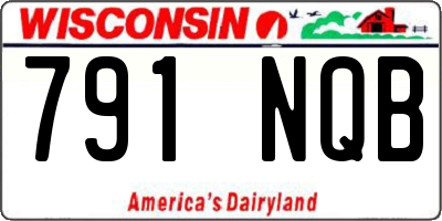 WI license plate 791NQB