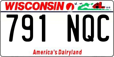 WI license plate 791NQC
