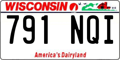 WI license plate 791NQI