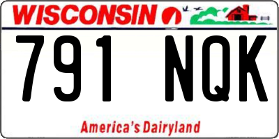 WI license plate 791NQK