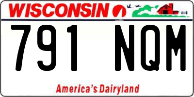 WI license plate 791NQM