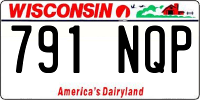 WI license plate 791NQP
