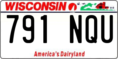 WI license plate 791NQU
