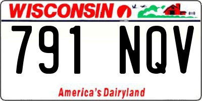 WI license plate 791NQV