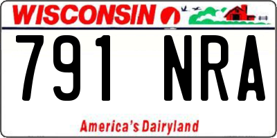 WI license plate 791NRA