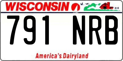 WI license plate 791NRB