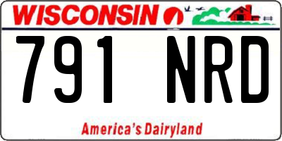 WI license plate 791NRD