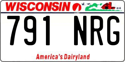 WI license plate 791NRG