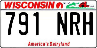 WI license plate 791NRH