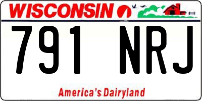 WI license plate 791NRJ