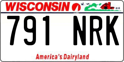 WI license plate 791NRK