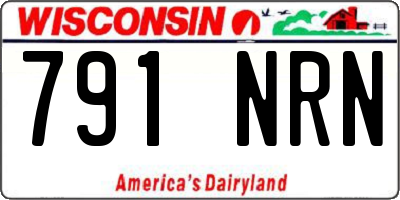WI license plate 791NRN
