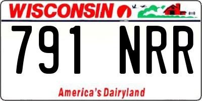 WI license plate 791NRR