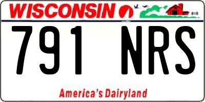 WI license plate 791NRS